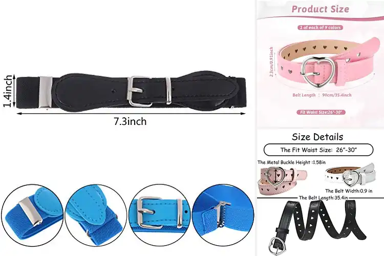 Detailed view of Best Colorful Kids Belts for Fun, Bright Style
