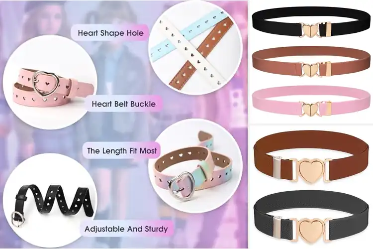 Detailed view of Best Girls Heart Buckle Belts: 10 Stylish & Practical Picks