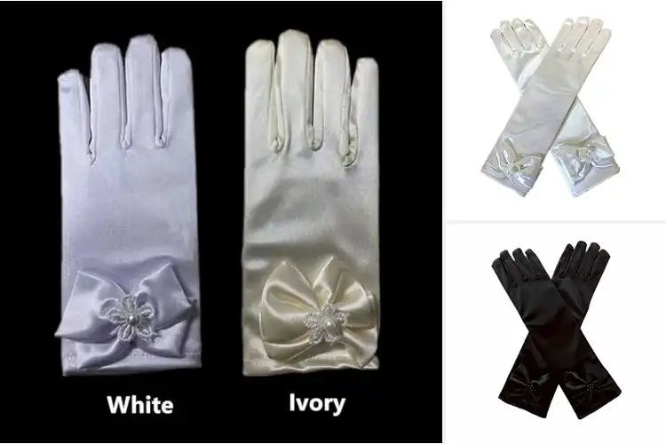 Detailed view of Best Girls Stretch Satin Gloves: Top Picks for Elegant Style