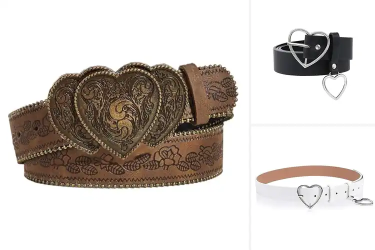 Detailed view of Best Heart Buckle Waist Belts