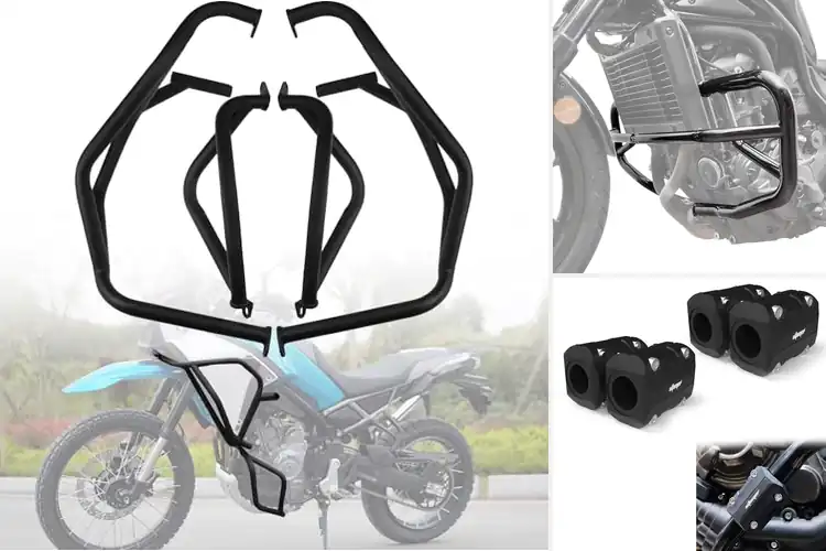 Detailed view of best motorcycle crash bar accessories
