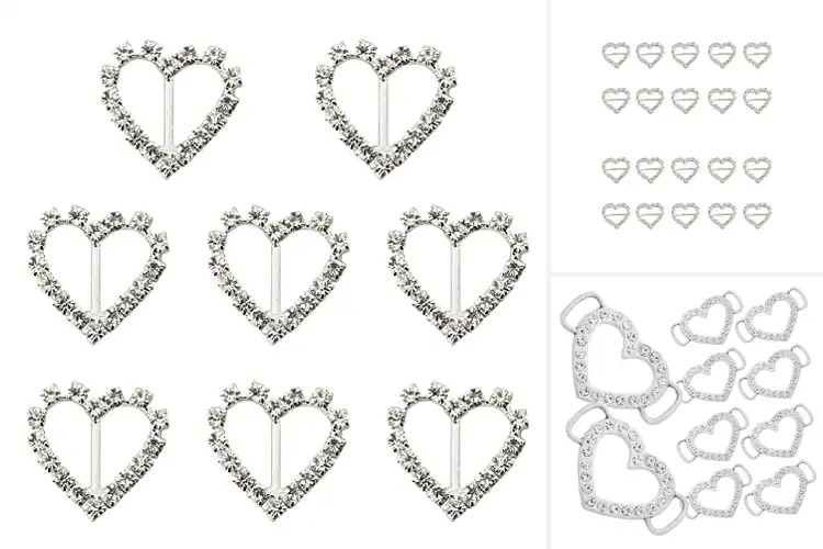Detailed view of Best Rhinestone Heart Buckle